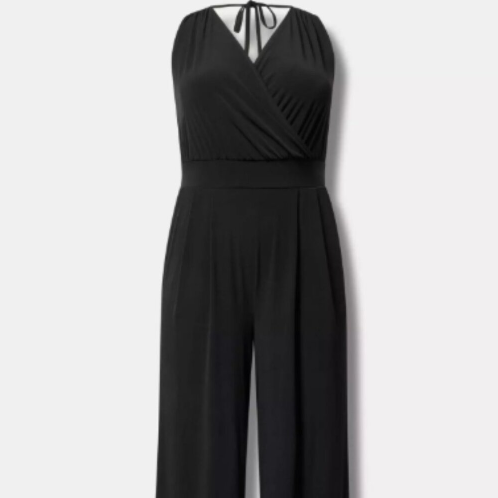 NWT Studio Knit Surplice Tie Back Jumpsuit size 00 Medium/Large 10